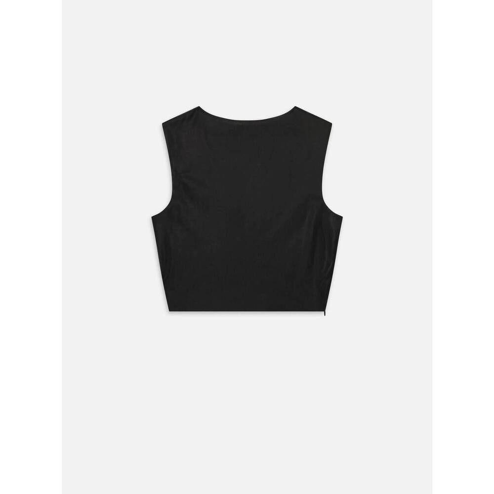 NEW FRAME mesh twist tank top in black - Picture 4 of 4